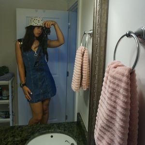 Tight Stretchy zip up jean dress